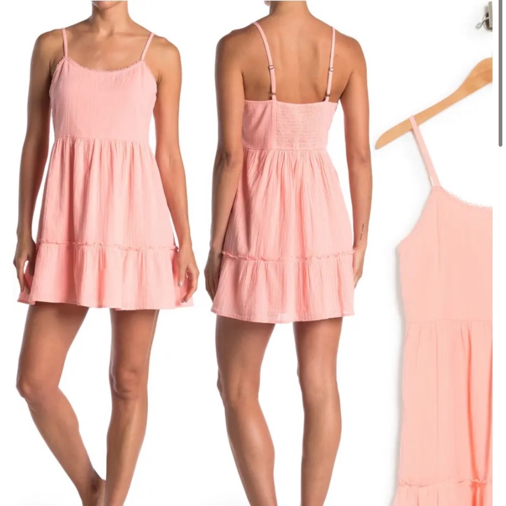 Scoop Neck Sleeveless Gauzy Mini Dress
